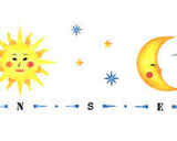 Sun, Moon and Star Wall Stencil Border