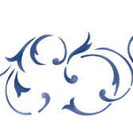 French Swirl Wall Stencil Border