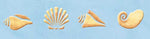 Four Shells Wall Stencil Border