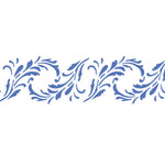 Small Feathered Corner Wall Stencil