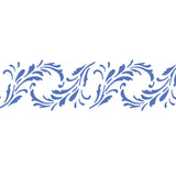 Small Feathered Corner Wall Stencil