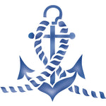 Small Anchor Wall Stencil Border