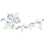 Bow and Flower Border Wall Stencil