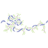 Bow and Flower Border Wall Stencil