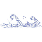 Ocean Waves Wall Stencil Border