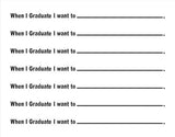 When I Graduate I want to - Repeating Line Stencil