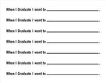 When I Graduate I want to Repeating Line Stencil