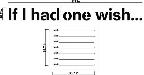 'I Wish' Repeating Line Wall Stencil