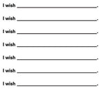 'I Wish' Repeating Line Wall Stencil