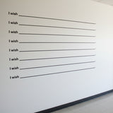 'I Wish' Repeating Line Wall Stencil
