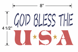 God Bless the USA Wall Stencil