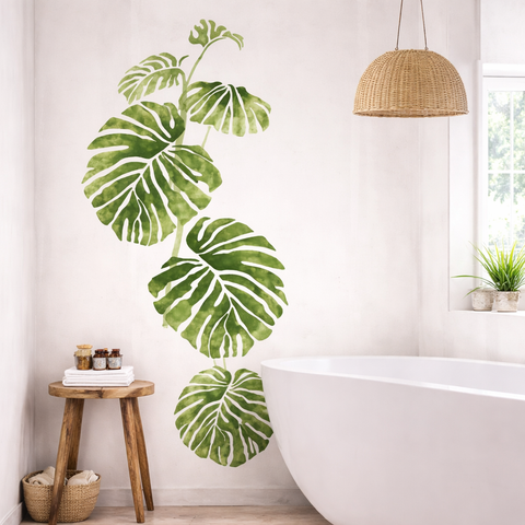 philodendron stencil Large Leaf Stencil | Tropical