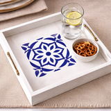 Flower Tile Wall Stencil