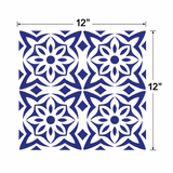 Flower Tile Wall Stencil