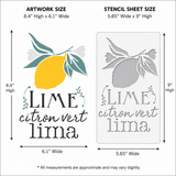 Lime Botanical Craft Stencil