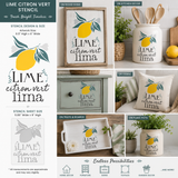 Lime Botanical Craft Stencil