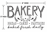 Bakery Sign Craft Stencil