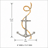 Anchor with Rope Wall Stencil