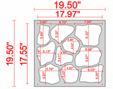 Dimensions Stone Wall Stencil by Designer Stencils