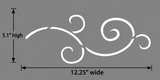 Spiral Scroll Border Stencil by Designer Stencils Dimensions