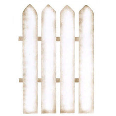 Four Posts Picket Fence Wall Stencil