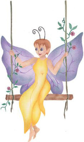 Swinging Fairy Wall Stencil