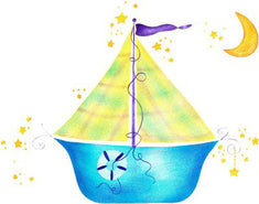Sweet Pea Boat Wall Stencil 