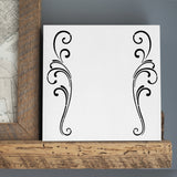 Scrolls and Flourishes Stencil by Designer Stencils on a canvas for home decor