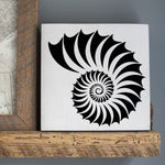 Nautilus Shell Stencil Sign