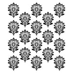 Batik Damask Allover Pattern Wall Stencil