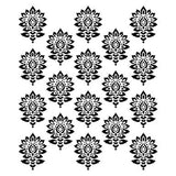 Batik Damask Allover Pattern Wall Stencil