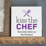 Kiss the Chef Stencil (10 mil plastic) SKU# FS112