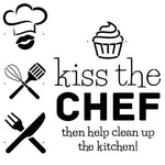 Kiss the Chef Stencil (10 mil plastic)