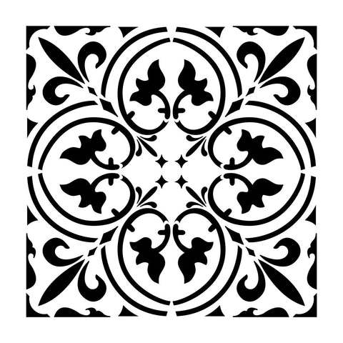 Scroll Tile Stencil (10 mil plastic) SKU #FS115