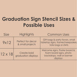 Congratulations Graduate Sign Stencil
