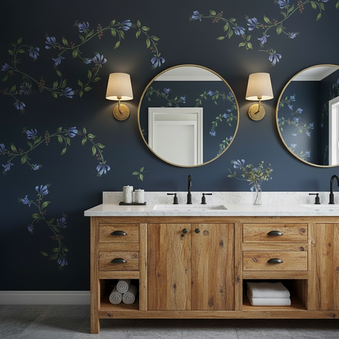 Honeysuckle Vine Wall Stencil