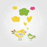 Love Birds Craft Stencil by Designer Stencils