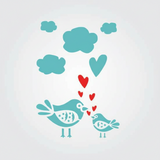 Love Birds Craft Stencil by Designer Stencils