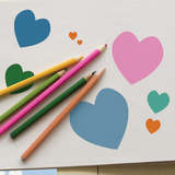 Parade of Hearts Wall Stencil by Designer Stencils