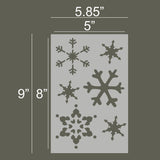Snowflakes Wall Stencil Dimensions
