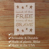 Wooden sign with engraved text and laser cut details on a wooden surface