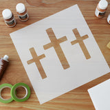 Cross Stencil Sheet surrounded by craft supples.