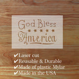 Highlights of the God Bless America Sign Stencil
