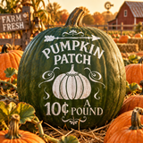 Pumpkin Patch 10 cents a pound Stencil - Pumpkin Painting Stencils