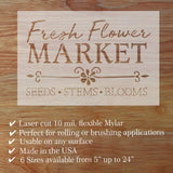 Highlights for the Flower Market Stencils
