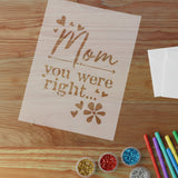 Stencil for Mother's Day in use