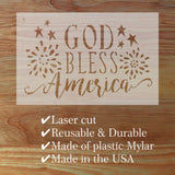 Highlights for the God Bless America craft stencil