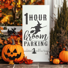 Broom Parking Craft Stencil
