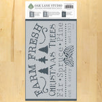 Farm Fresh Christmas Trees Wall Stencil in Packaging