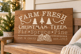 Farm Fresh Christmas Trees Wall Stencil by Designer Stencils